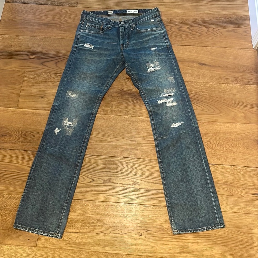 ❤️AG Theory Tambourine straight leg, distressed men jeans,28
